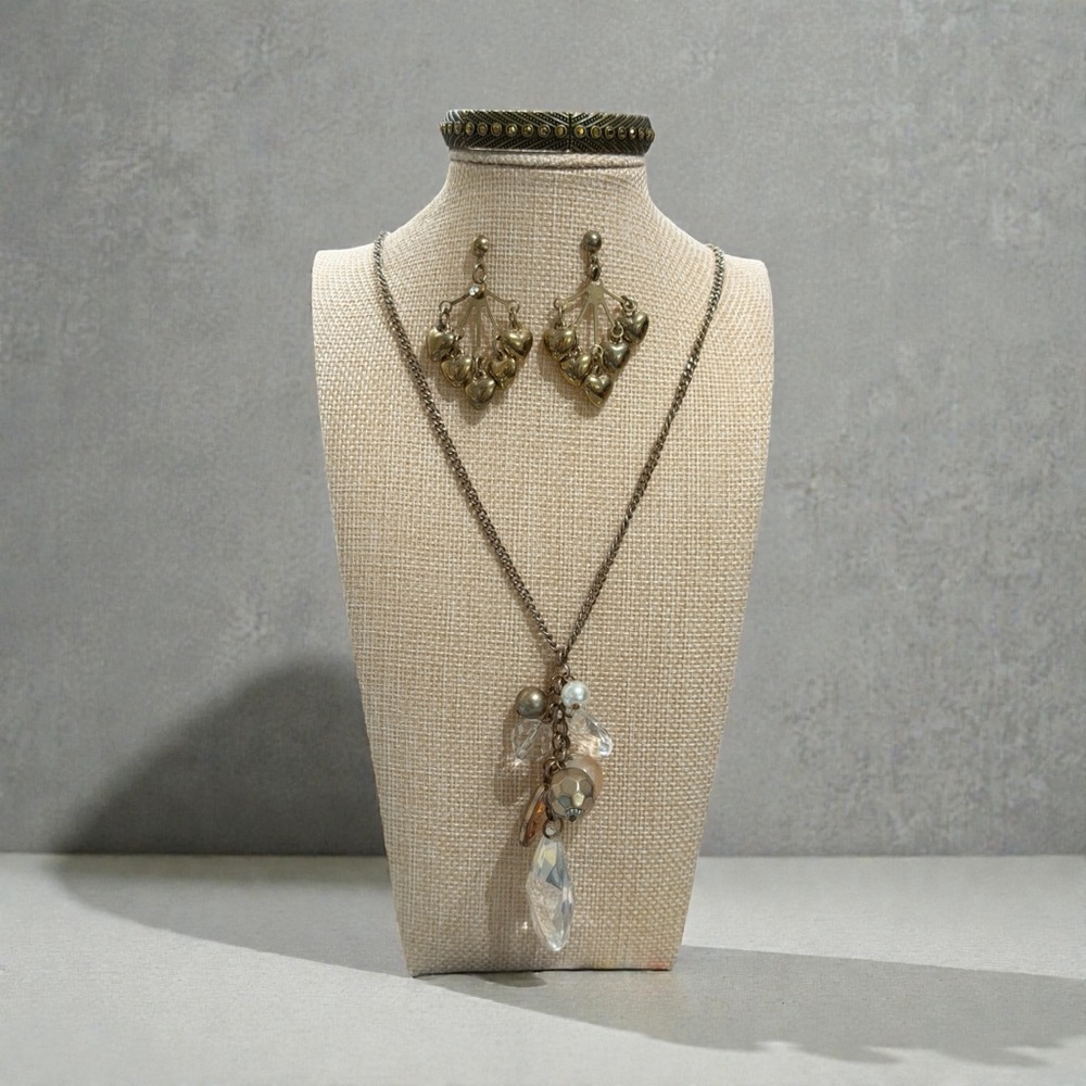 Elegant Gold and Silver Tone Jewelry Set